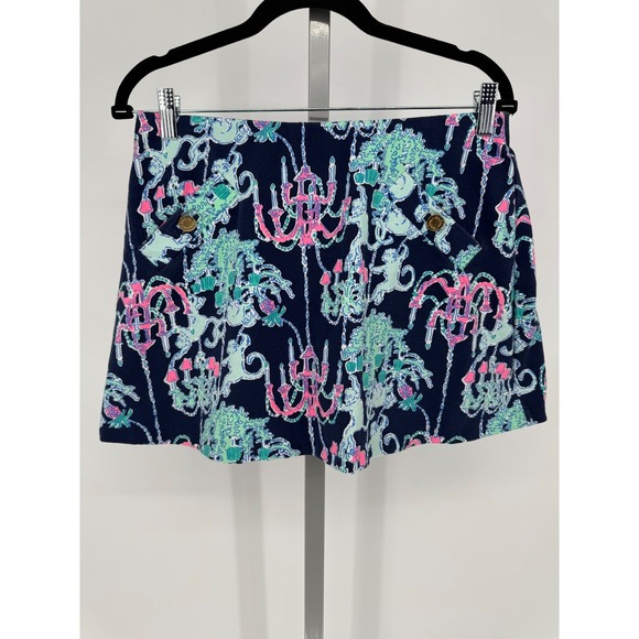 Lilly Pulitzer Skort Womens M Chandelier Monkey Print Cotton Blend - Picture 1 of 9